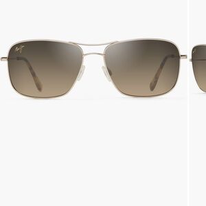 Maui Jim Gold Frame Sunglasses with Brown Lenses